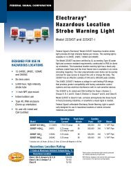 Electraray® Hazardous Location Strobe Warning ... - Federal Signal