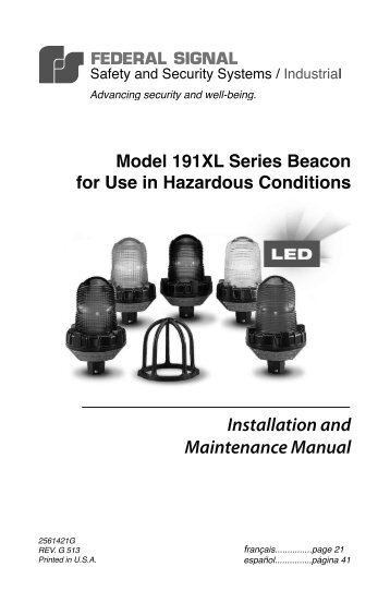 Installation and Maintenance Manual - Federal Signal