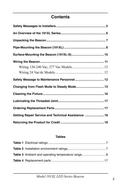 Installation and Maintenance Manual - Federal Signal