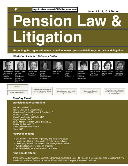 Pension Law & Litigation - Federated Press