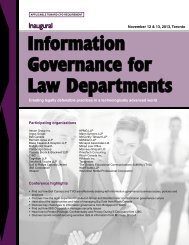 Information Governance for Law Departments - Federated Press