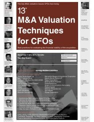 M&A Valuation Techniques for CFOs - Federated Press