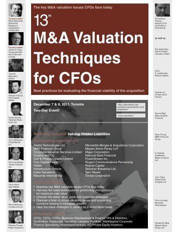 M&A Valuation Techniques for CFOs - Federated Press