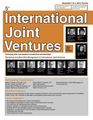 Dispute Resolution in International Joint Venture ... - Federated Press