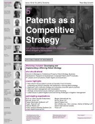 Patents as a Competitive Strategy - Federated Press