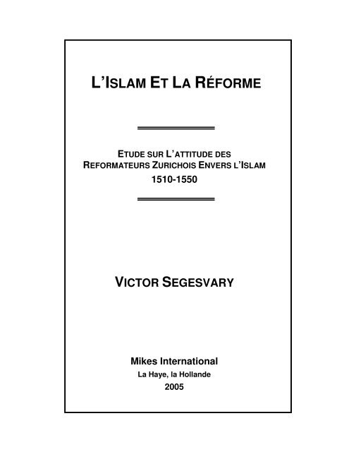 L Islam Et La Reforme L Islam Et La Reforme
