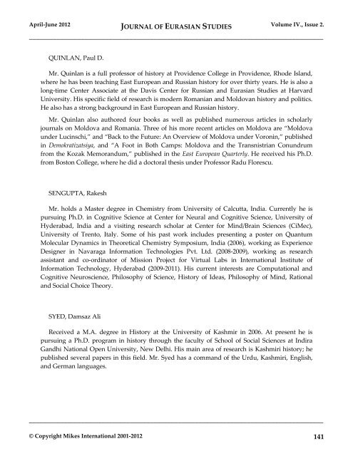 Journal of Eurasian Studies