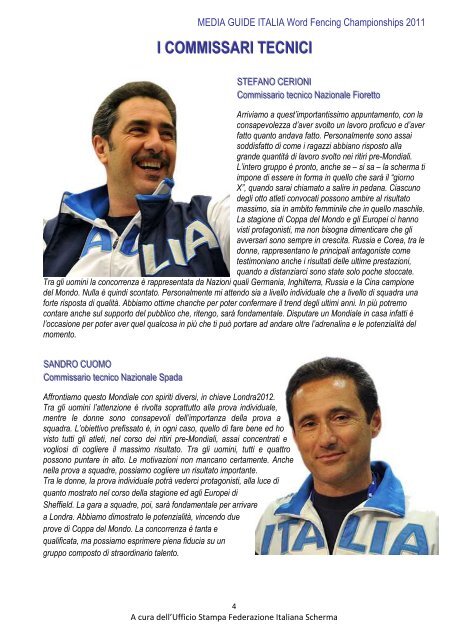 fioretto maschile - Federazione Italiana Scherma