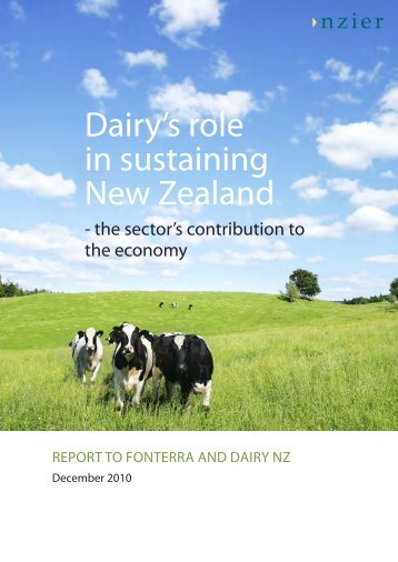 Dairy's role in sustaining New Zealand - Fonterra