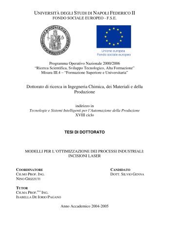 Tesi di Dottorato - FedOA - Università degli Studi di Napoli Federico II