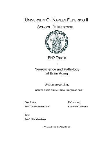 PhD Thesis Neuroscience and Pathology of Brain Aging - FedOA