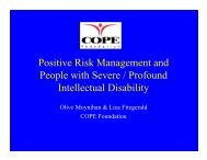 Positive Risk Management and People with Severe / Profound ...