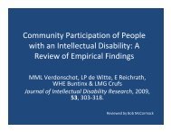 Community Participation of People with an Intellectual Disability: A ...