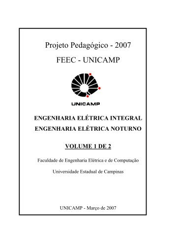 Projeto Pedagógico - 2007 FEEC - UNICAMP