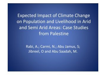 Expected Impact of Climate Change on ... - Feem-project.net