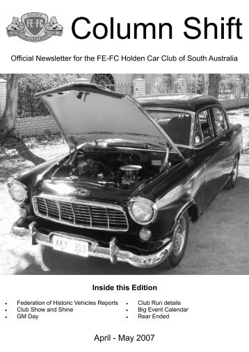 April - May 2007 - FE-FC Holden Car Clubs of Australia