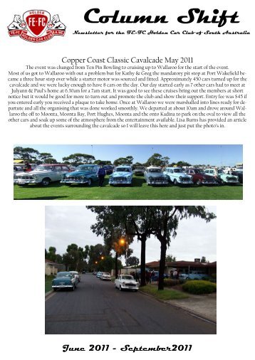 June 2011 - FE-FC Holden Car Clubs of Australia