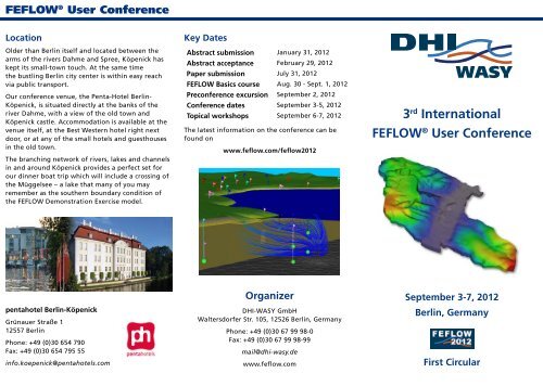 3rd International FEFLOW® User Conference September 3-7, 2012 ...
