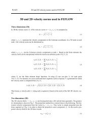 3D and 2D velocity norms used in FEFLOW