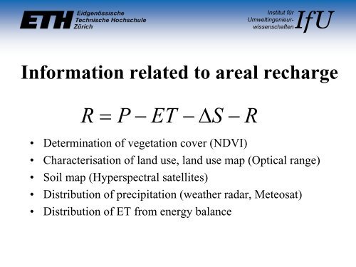 Remote Sensing and Water management - FEFlow