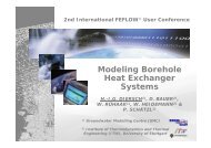 Modeling Borehole Heat Exchanger Systems - FEFlow