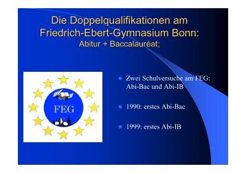 Bildungsgänge am FEG - Friedrich-Ebert-Gymnasium Bonn