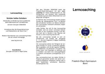 Lerncoaching 2011/12 - Friedrich-Ebert-Gymnasium Bonn