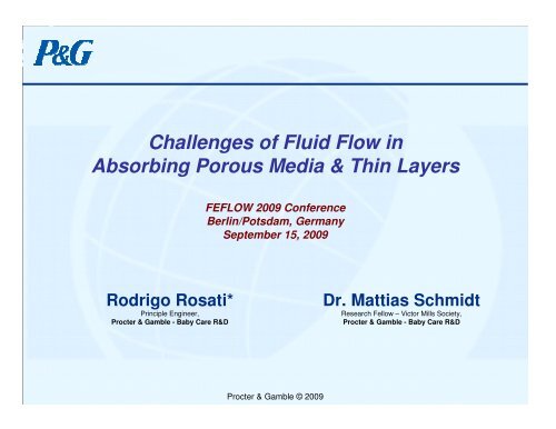 Challenges of Fluid Flow in Absorbing Porous Media ... - FEFlow