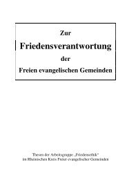 Zur Friedensverantwortung der Freien evangelischen ... - FeG Brühl