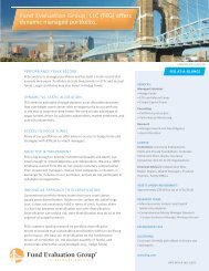One Pager for Advisors - Fund Evaluation Group, LLC
