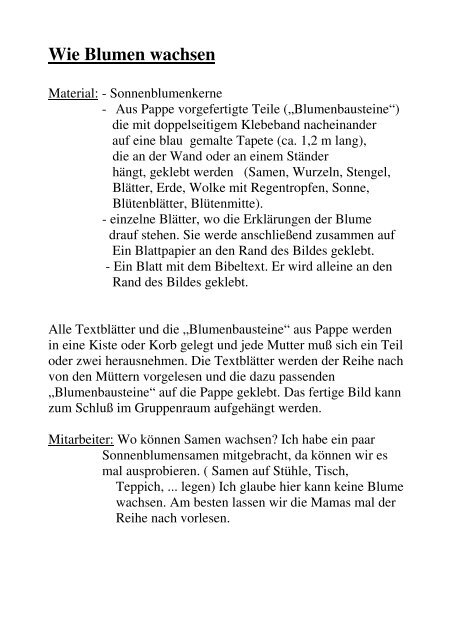 Wie Blumen wachsen