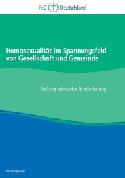 Homosexualität im Spannungsfeld von Gesellschaft und Gemeinde