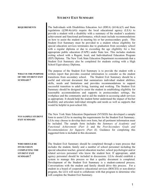 SES Guidelines