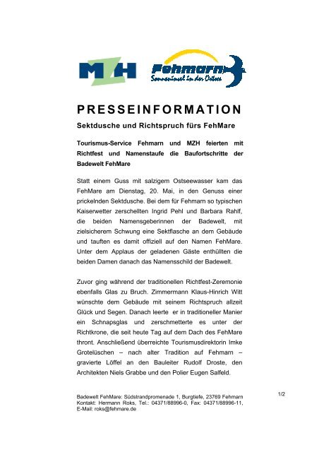 presseinformation - FehMare