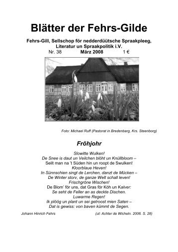 Ausgabe 38 / März 2008 / pdf - Fehrs-Gilde