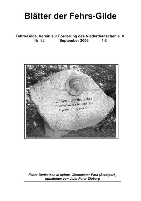 Ausgabe 32 / September 2006 / pdf - Fehrs-Gilde eV
