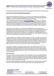 Instructions for FEIF WorldRanking Registrars - FEIFFengur