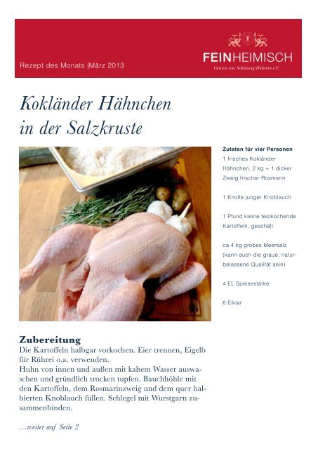 Rezept zum Download - Feinheimisch