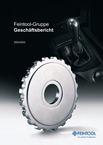 Geschäftsbericht (PDF) - Feintool