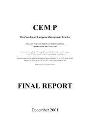 FINAL REPORT FROM CEMP