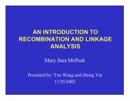 AN INTRODUCTION TO RECOMBINATION AND LINKAGE ANALYSIS