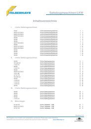 Sattelzugmaschinen/LKW Inhaltsverzeichnis - Felbermayr