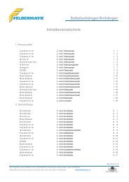 Sattelanhänger/Anhänger Inhaltsverzeichnis - Felbermayr