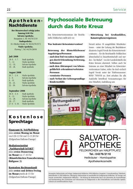 Schöne Ferien! - bei der Stadtgemeinde Feldkirchen in Kärnten