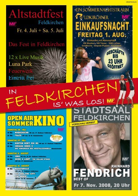 Schöne Ferien! - bei der Stadtgemeinde Feldkirchen in Kärnten