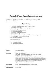 Protokoll der Gemeinderatssitzung - Felixdorf