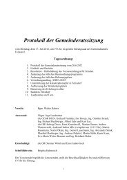 Protokoll der Gemeinderatssitzung - Felixdorf