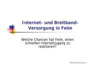 Internet- und Breitband- Versorgung in Felm - Felmer Bote
