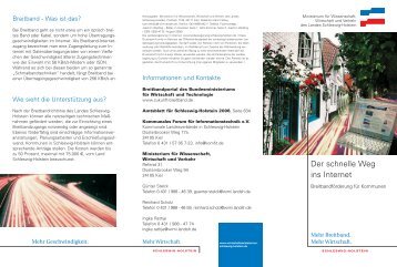 Ein Flyer des Wirtschaftsministeriums - Felmer Bote