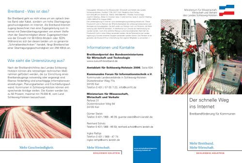 Ein Flyer des Wirtschaftsministeriums - Felmer Bote